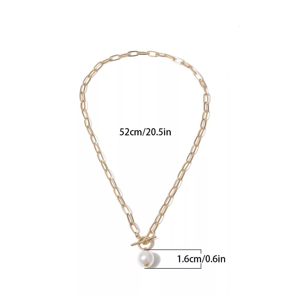 3/$30 💛 Faux Pearl Chain Necklace - Picture 7 of 7